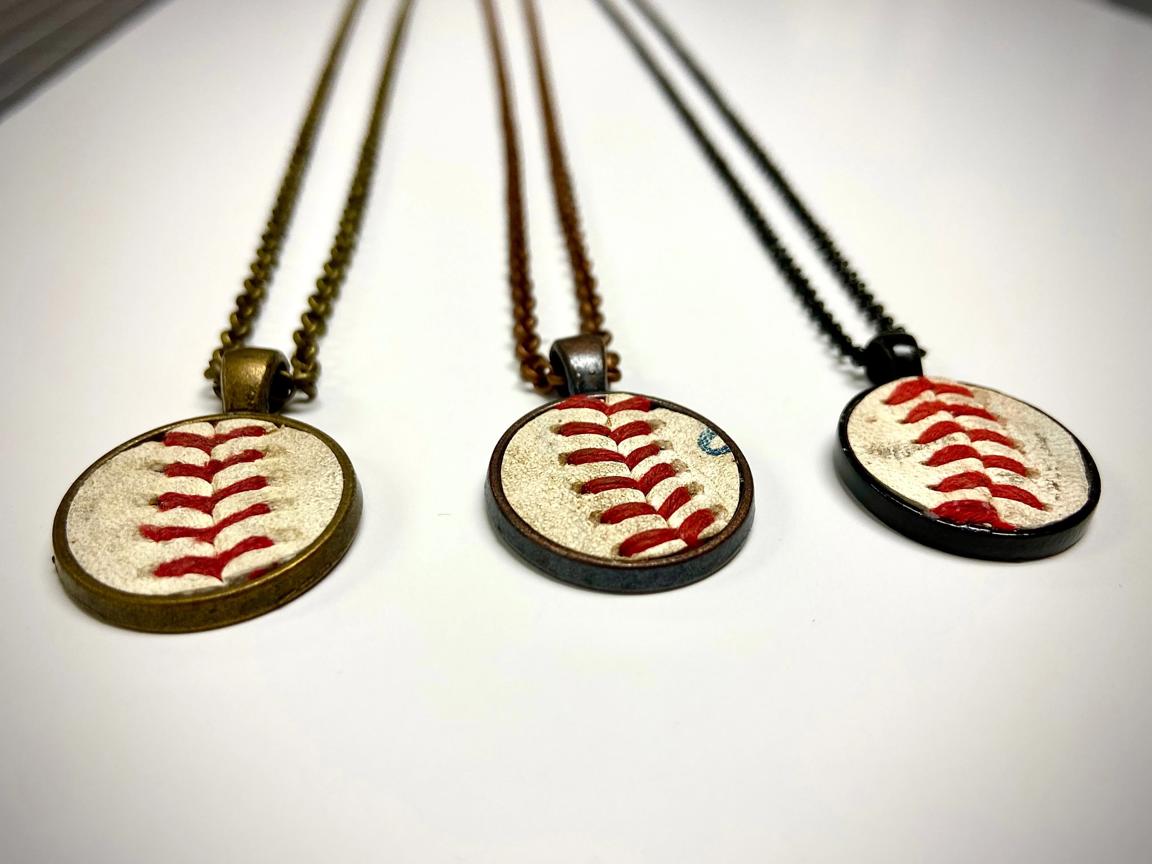 Baseball Seam Pendant Necklace - Image 5