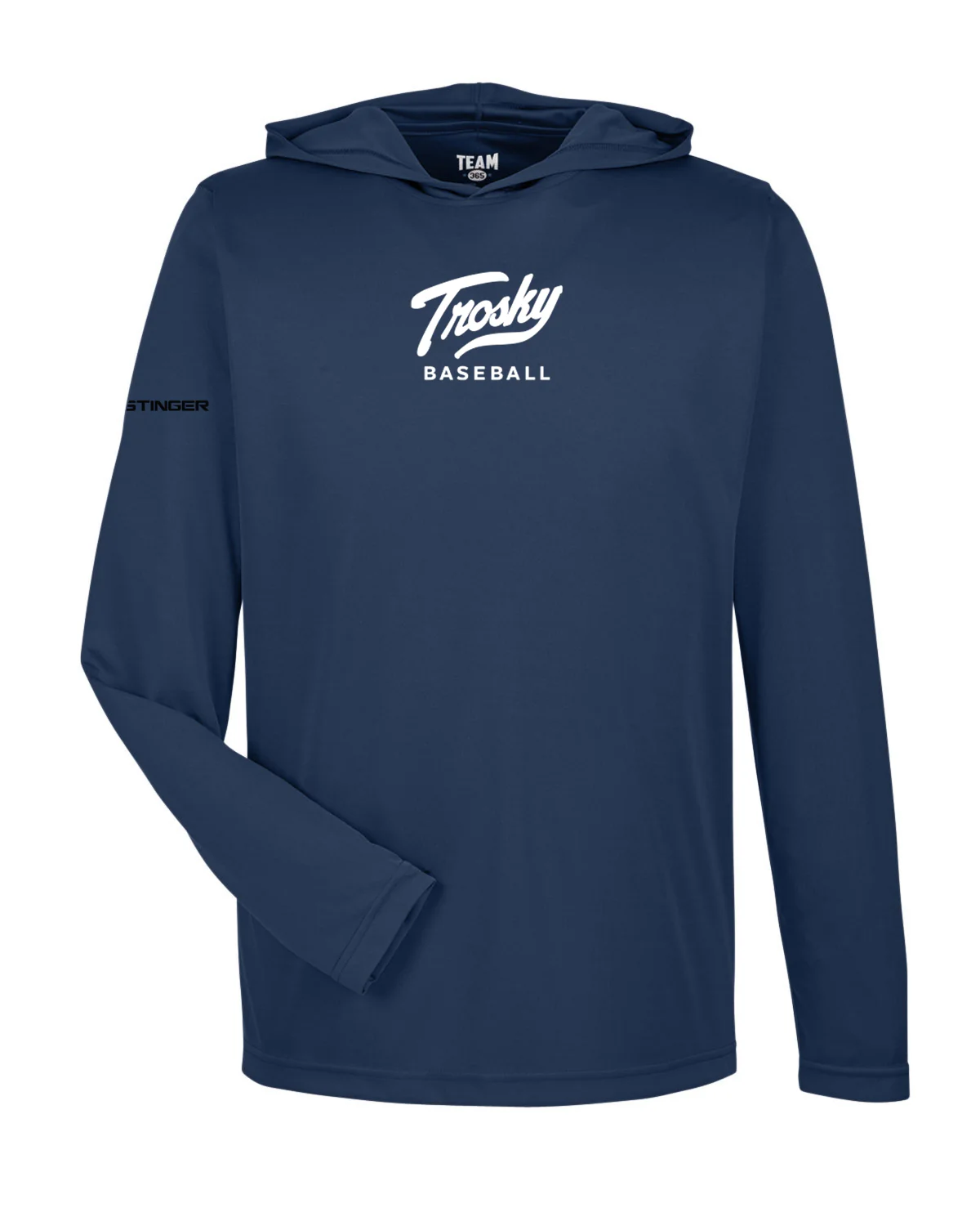 Long Sleeve w/ Hoodie Trosky Baseball Shirt - Image 2