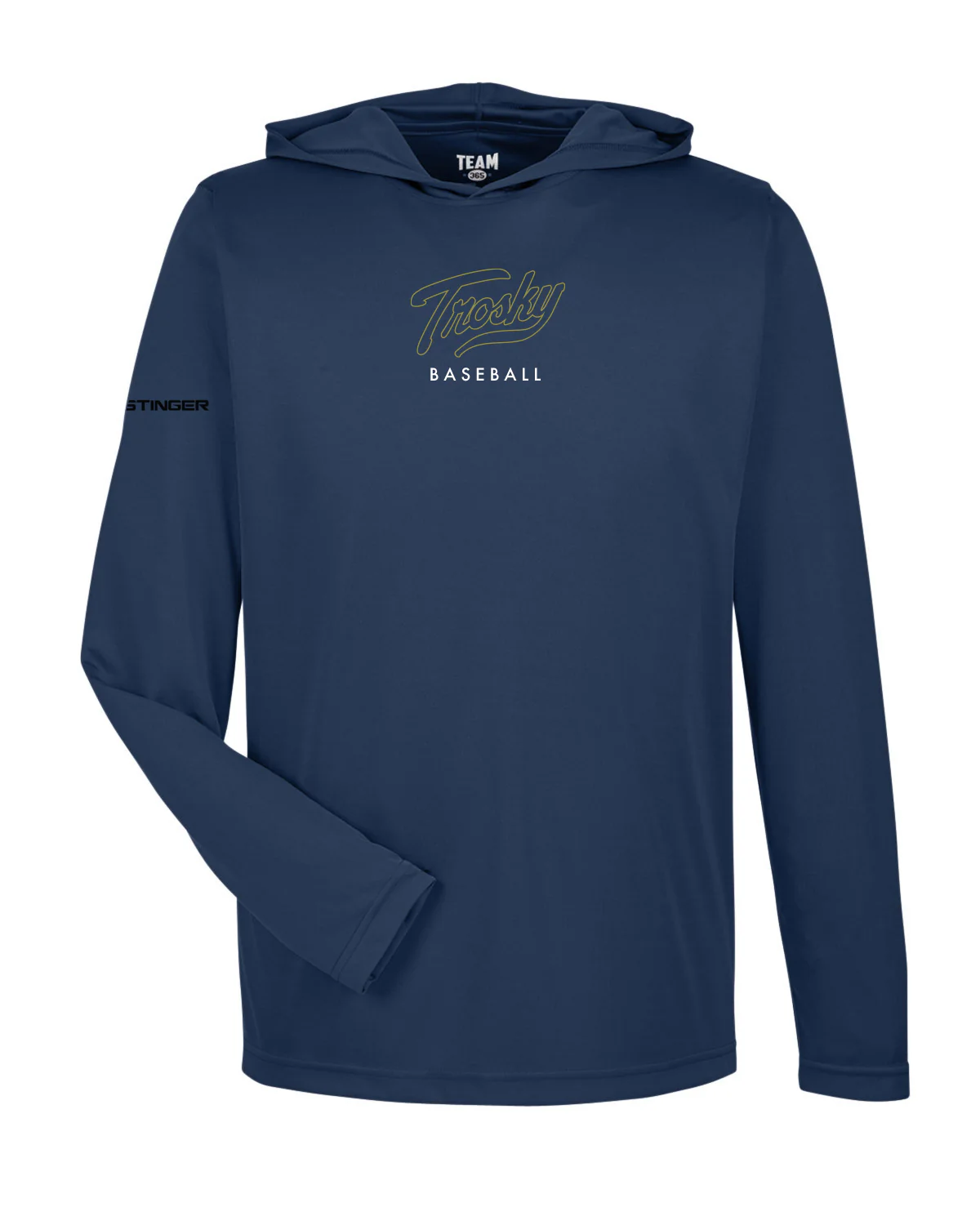 Long Sleeve w/ Hoodie Trosky Baseball Shirt - Image 3