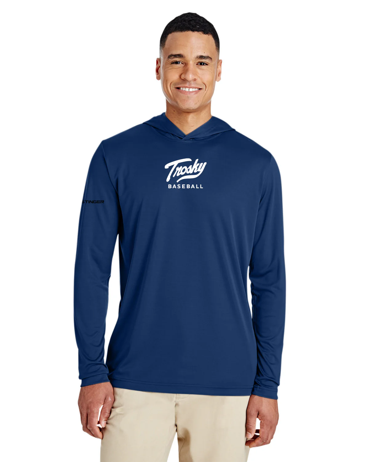 Long Sleeve w/ Hoodie Trosky Baseball Shirt - Image 5