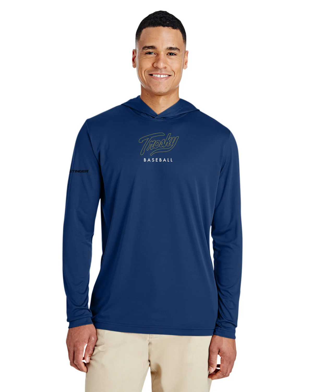 Long Sleeve w/ Hoodie Trosky Baseball Shirt - Image 6