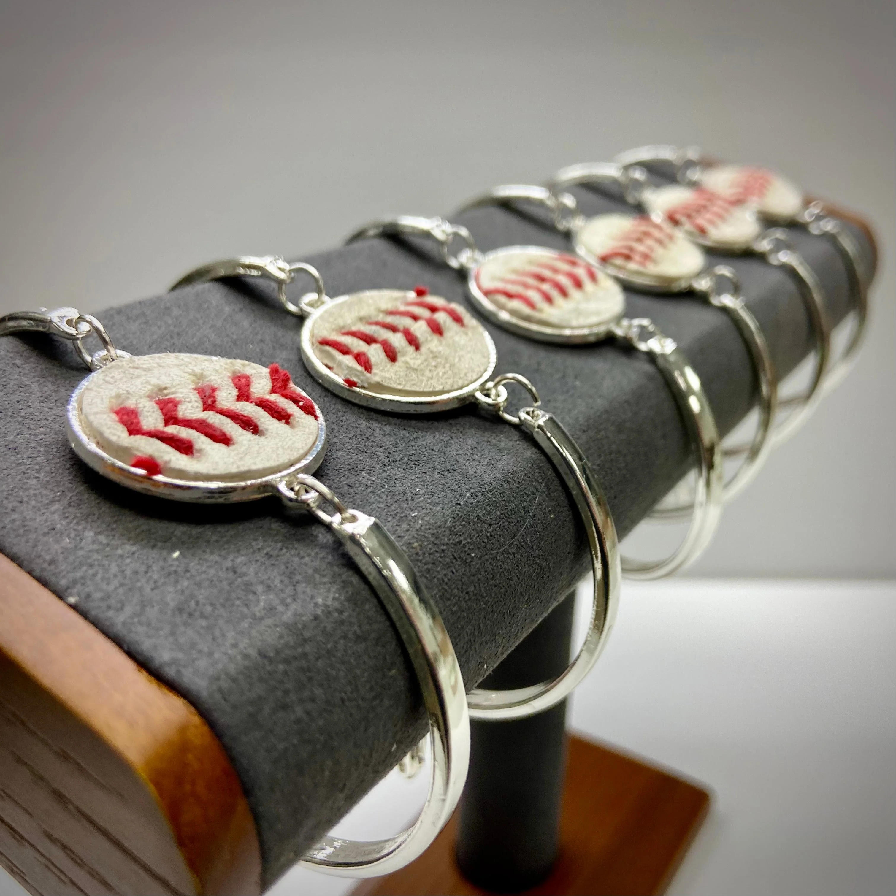 Silver Baseball Seam Bracelet - Image 7