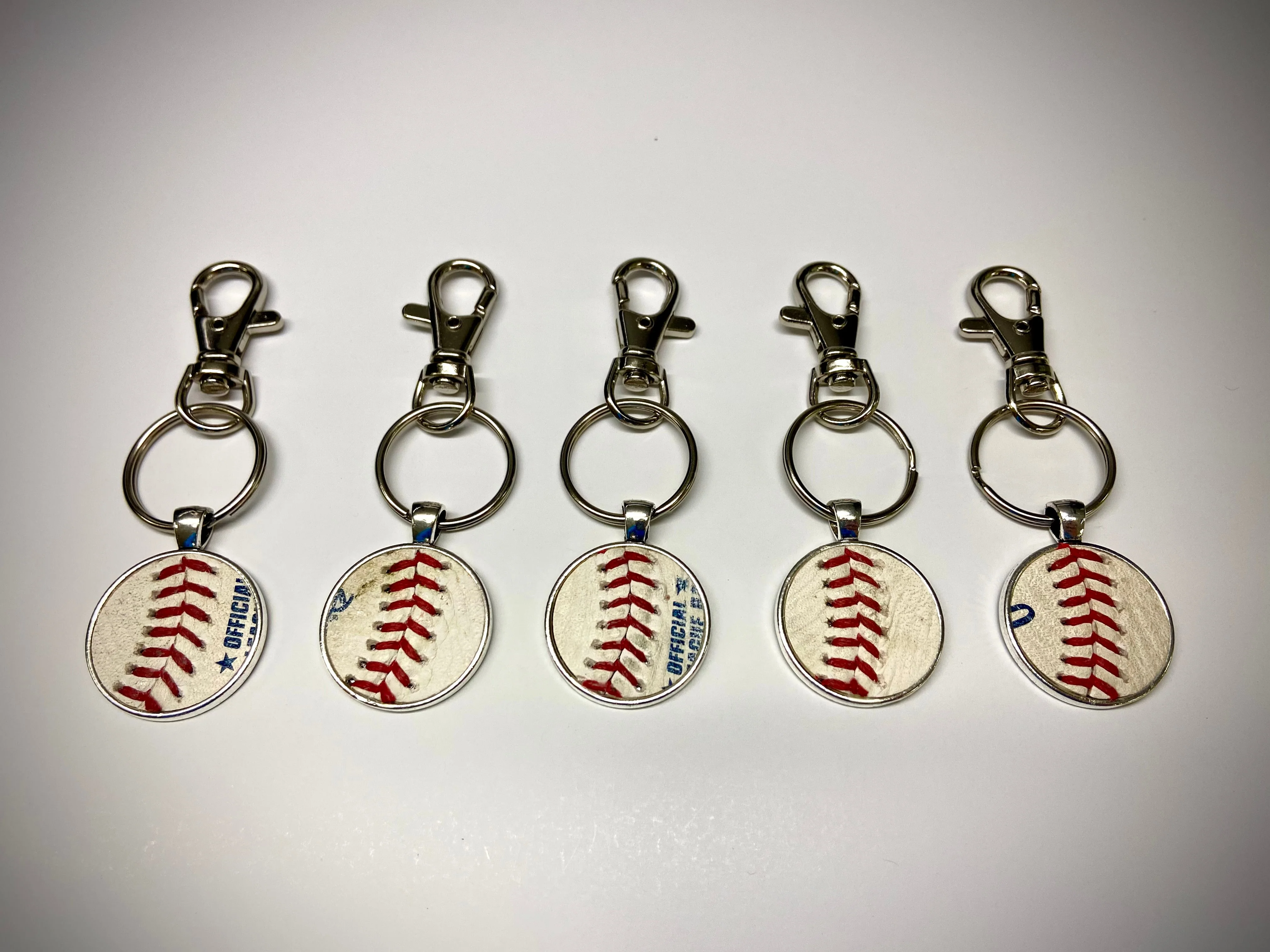 Silver Baseball Seam Keychain - Image 4