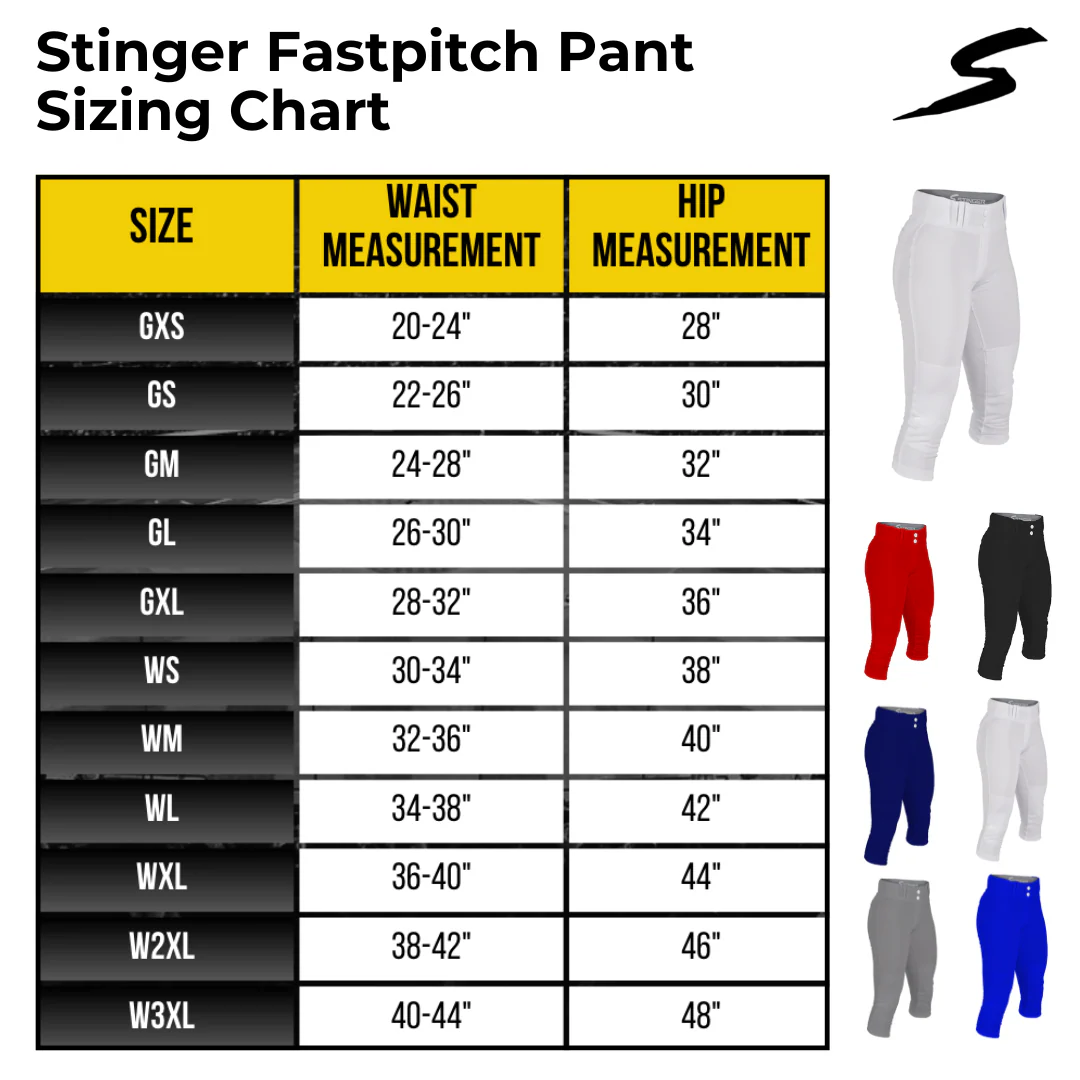 Stinger Premium Fastpitch Softball Pants - Black - Image 5