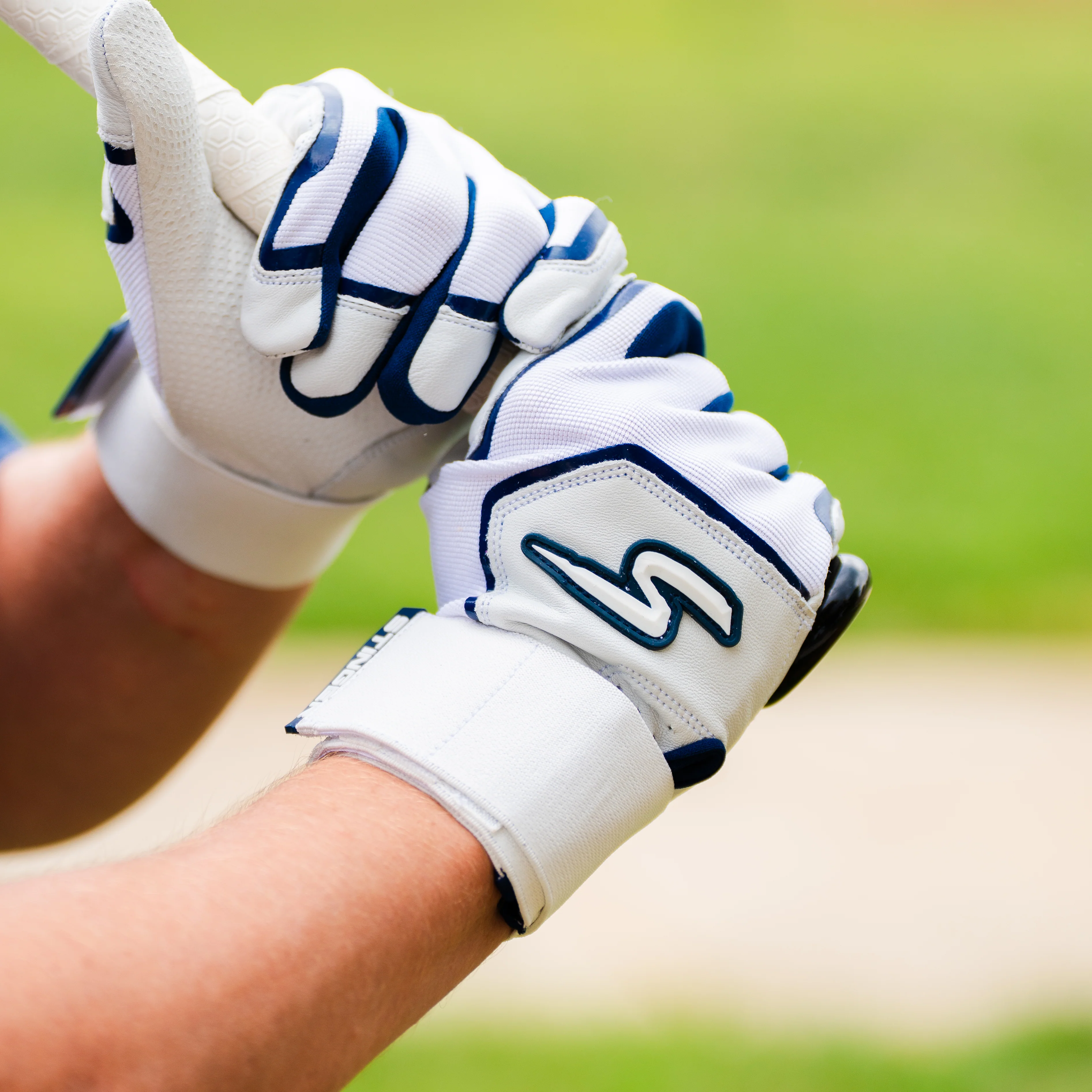 Winder Series Batting Gloves - Navy & White - Image 3