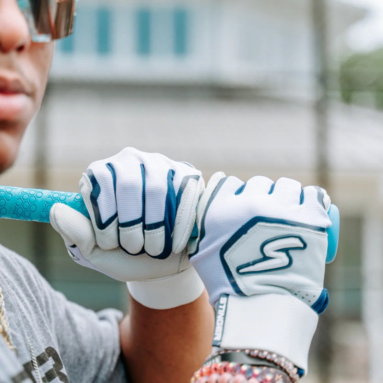 Winder Series Batting Gloves - Navy & White - Image 6
