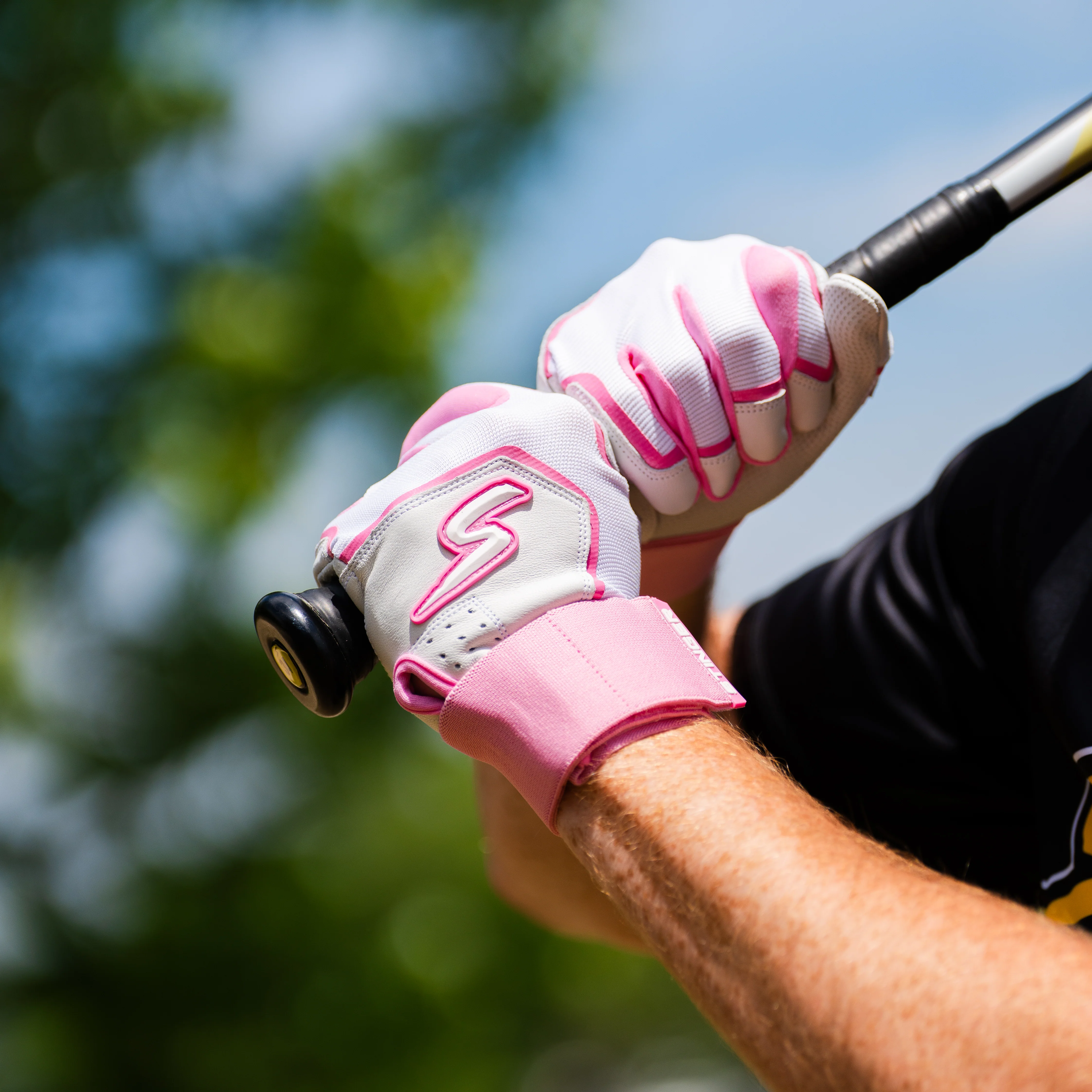 Winder Series Batting Gloves - Pink & White - Image 3
