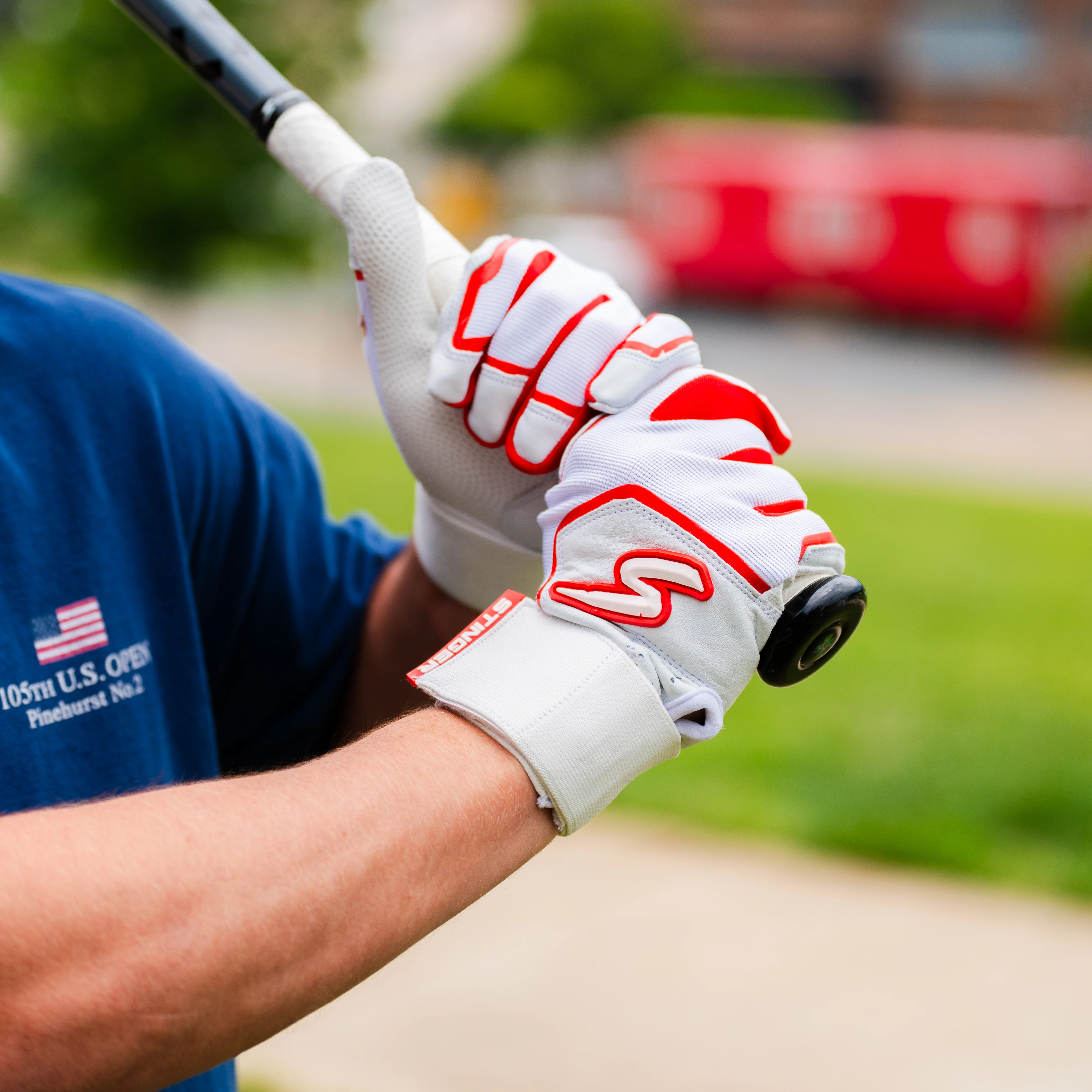 Winder Series Batting Gloves - Red & White - Image 3