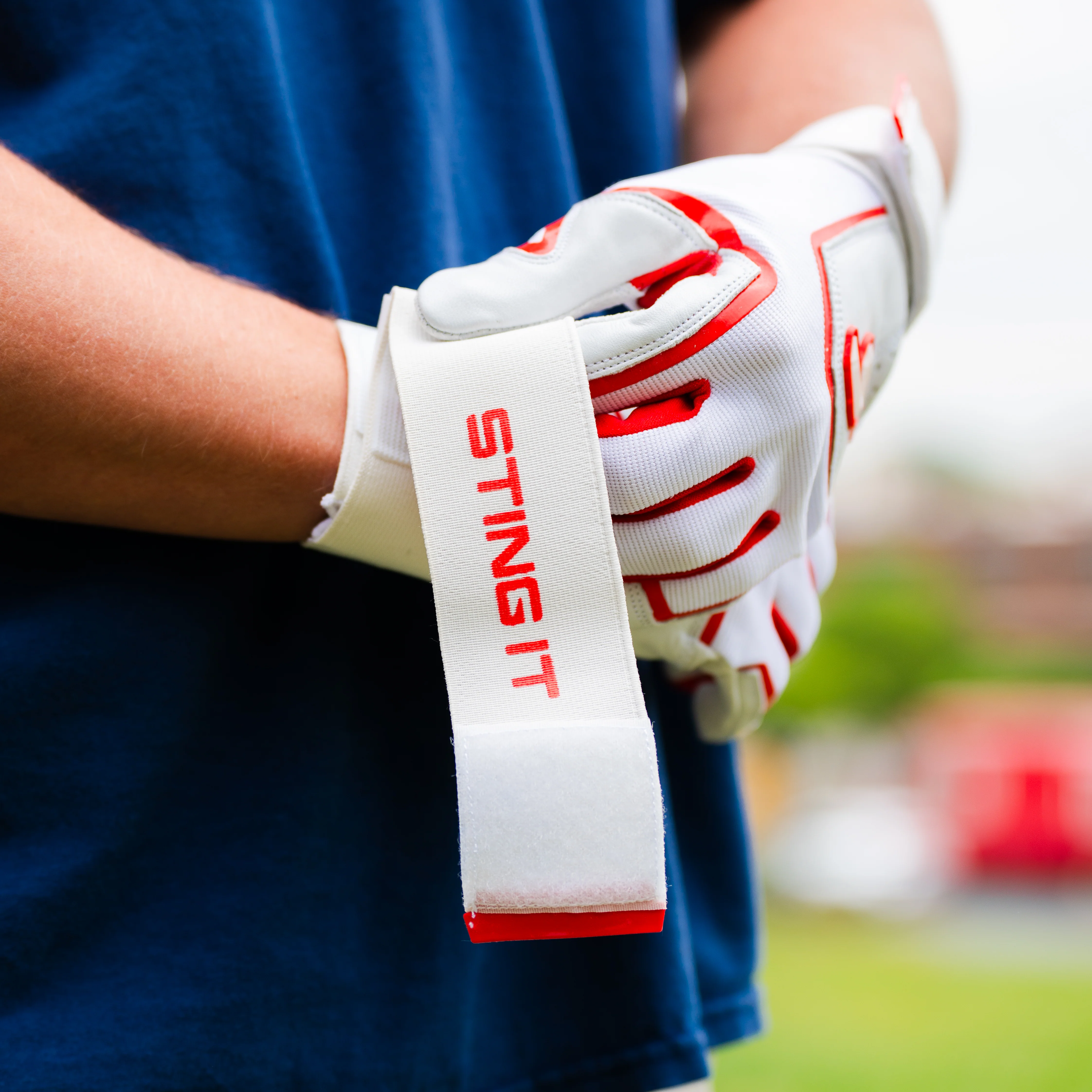 Winder Series Batting Gloves - Red & White - Image 4