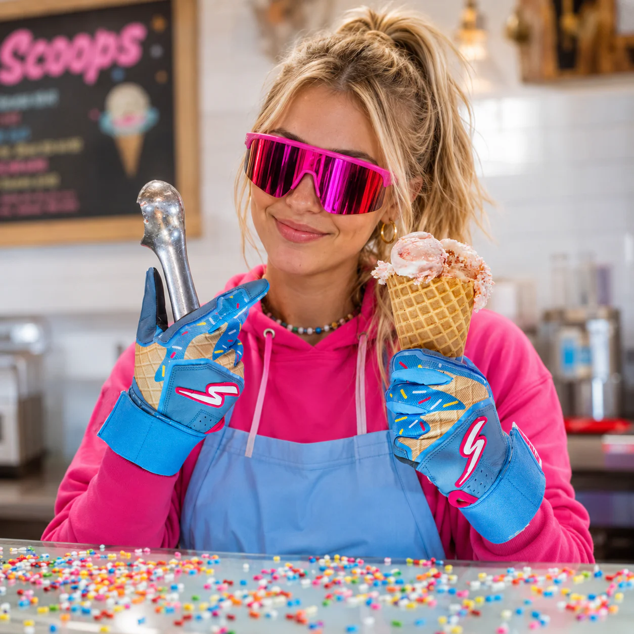 Winder Series Batting Gloves - Birthday Cake - Image 6